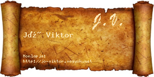 Jó Viktor névjegykártya